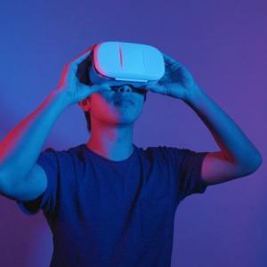 Youth with VR headset