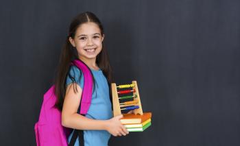 Girl going to school