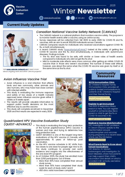 VEC Winter 2025 Newsletter