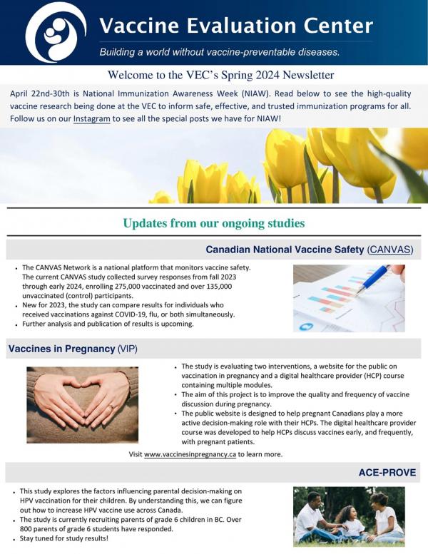 VEC Spring 2024 Newsletter