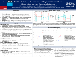 The Effect of TBI on Depression and Psychosis in Individuals Who Are Homeless or Precariously Housed