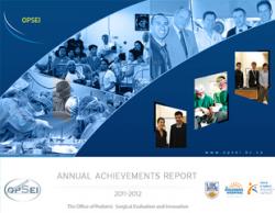 OPSEI Annual Achievements Report 2011-2012