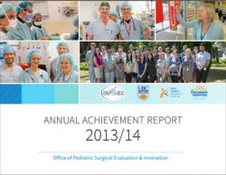 OPSEI Annual Achievements Report 2013-2014