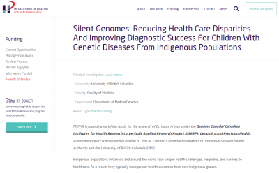 MSFHR story - Silent Genomes