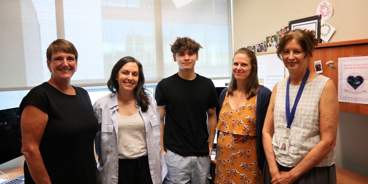 Logan Mora with the Zwicker Research Team