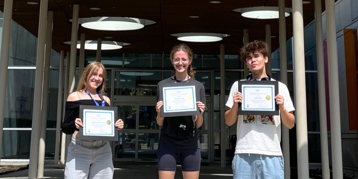 seed2STEM students (from left to right): Dakota Walker-Laberge, Madison Perreault, and Logan Mora